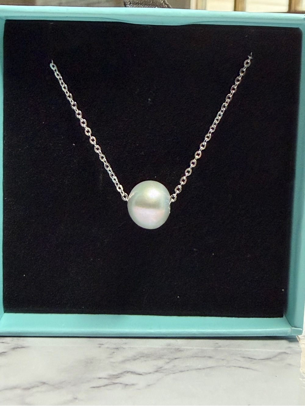 925 Sterling Silver Pearl Necklace